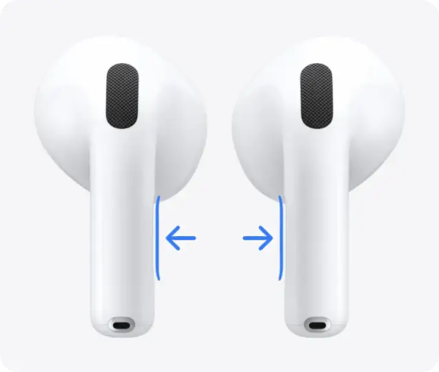 AirPods: Funkcje przycisku na etui i sterowanie słuchawkami
