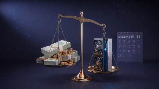 Waga szalkowa z pieniędzmi i koparkami do kryptowalut. Czy opłaca się inwestować w kryptowaluty?