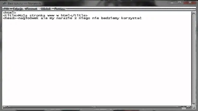 Stwórz stronę WWW w Notatniku: HTML dla każdego, krok po kroku