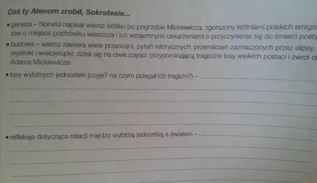 Coś ty Atenom zrobił, Sokratesie? Norwid i los geniusza
