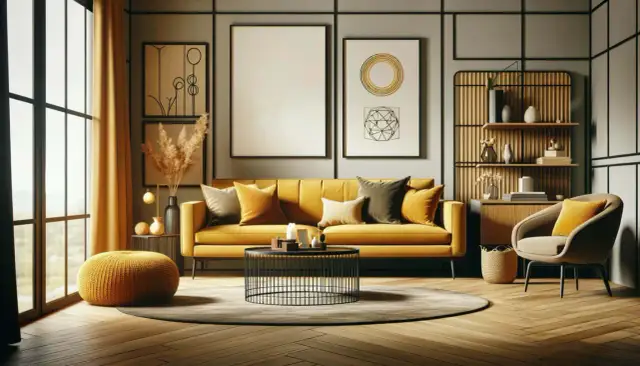 Jakie dodatki do musztardowej kanapy, aby stworzyć wyjątkowe wnętrze?
