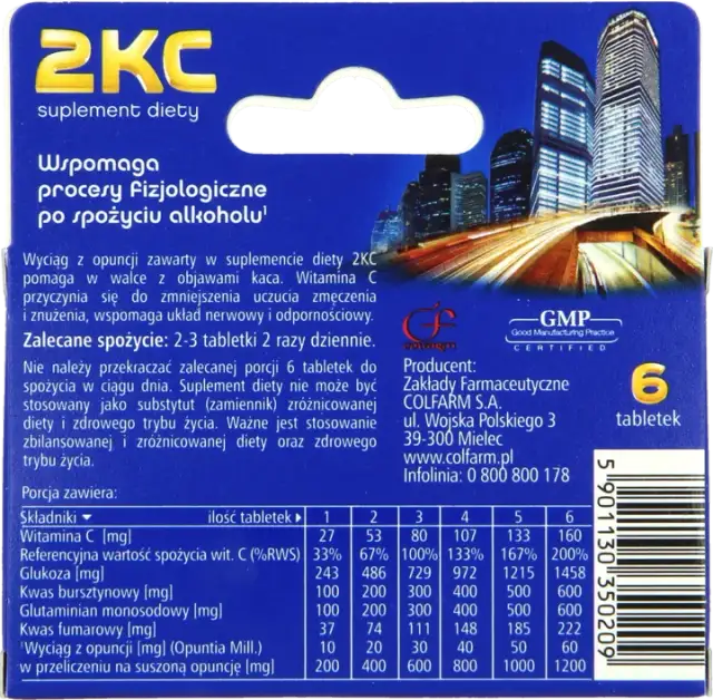 2KC Drink przed czy po - kiedy najlepiej go stosować dla ulgi po alkoholu