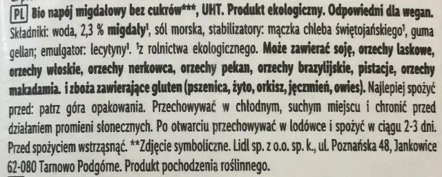 Napój migdałowy Lidl - aktualne informacje, skład i porady dotyczące alternatyw