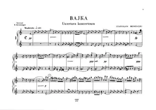 Partytura Bajki Moniuszki: Pobierz nuty i poznaj sekrety utworu