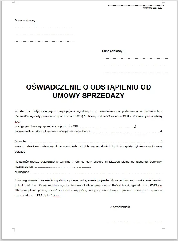 Jak bezpiecznie i skutecznie napisać odstąpienie od umowy kupna bez konsekwencji