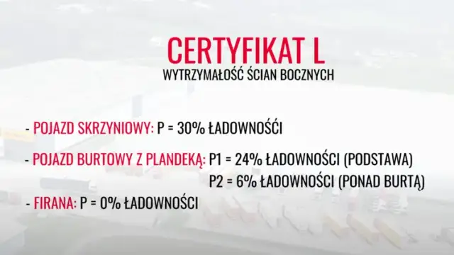 Certyfikat XL naczepy co to jest i dlaczego jest tak ważny?