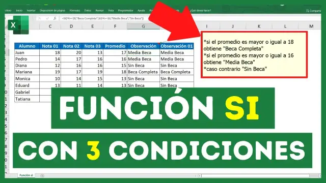 Cómo usar la función si en Excel con 3 condiciones de forma sencilla