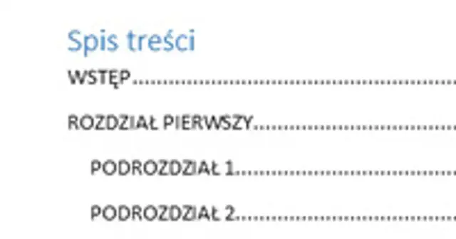 Jak zrobić automatyczny spis treści w Wordzie | Poradnik 2025