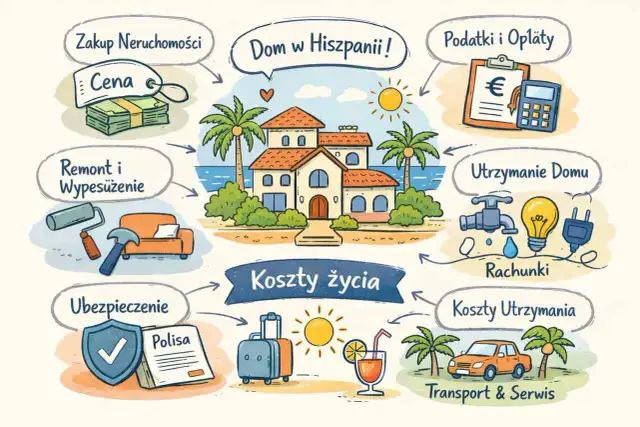 Koszty życia w Hiszpanii: zakup domu, remont, ubezpieczenie, podatki, rachunki, transport. Wszystko, co musisz wiedzieć o cenach.