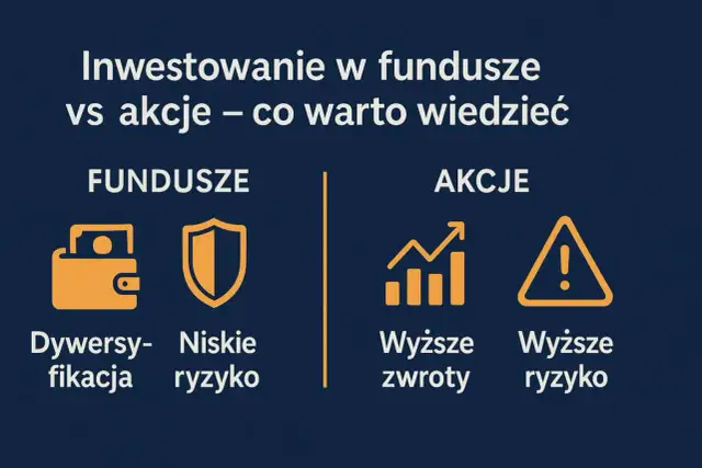 Fundusze vs akcje: dywersyfikacja i niskie ryzyko kontra wyższe zwroty i ryzyko. Czy fundusze papierów dłużnych inwestują w akcje? Nie, ale porównują opcje.
