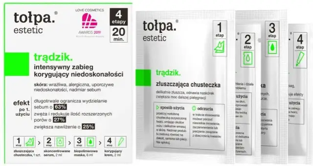 Tołpa estetic trądzik – 4 intensywne zabiegi korygujące dla pięknej skóry