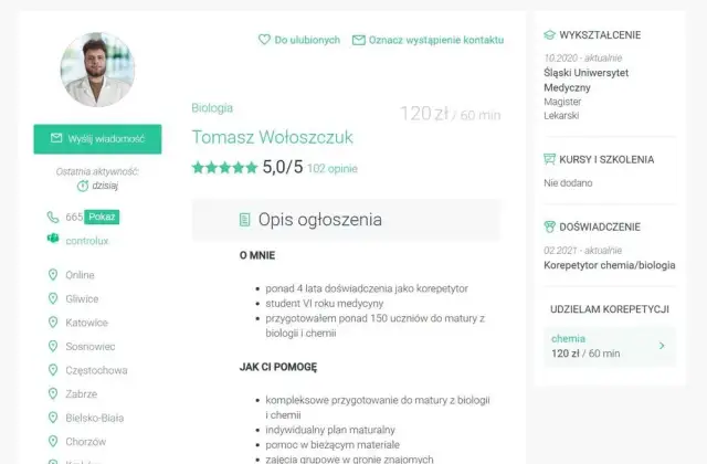 Ile kosztują korepetycje z biologii? Sprawdź ceny i uniknij przepłacania!