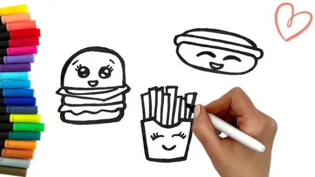 Jak narysować frytki w prosty sposób - krok po kroku dla każdego