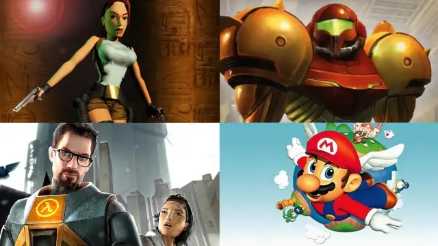 Lara Croft, Samus Aran, Gordon Freeman i Mario – ikony **starych gier na PC lat 90.** i konsol.