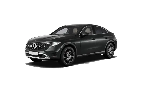 Elegancki, ciemnoszary Mercedes GLC Coupe. Sprawdź aktualną mercedes glc coupe cena i dostępne konfiguracje.