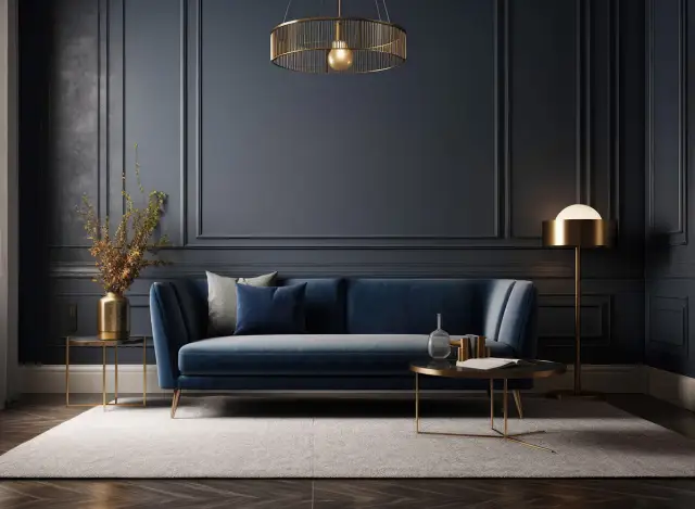 Jakie meble do granatowej kanapy? Stwórz piękne wnętrze bez błędów