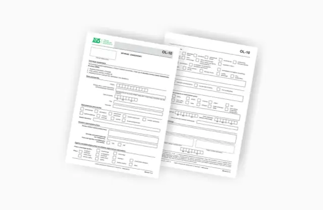 Wywiad zawodowy OL 10 - Druk, wypełnienie, przykład