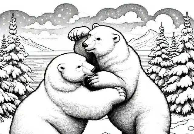 Darmowe kolorowanki niedźwiedź polarny do druku dla dzieci i nie tylko