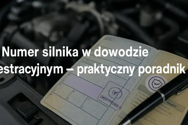 Gdzie znaleźć numer silnika w dowodzie rejestracyjnym - uniknij problemów