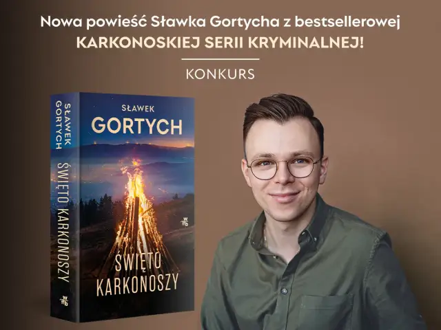 Sławek Gortych i jego nowa książka "Święto Karkonoszy" z bestsellerowej serii kryminalnej.