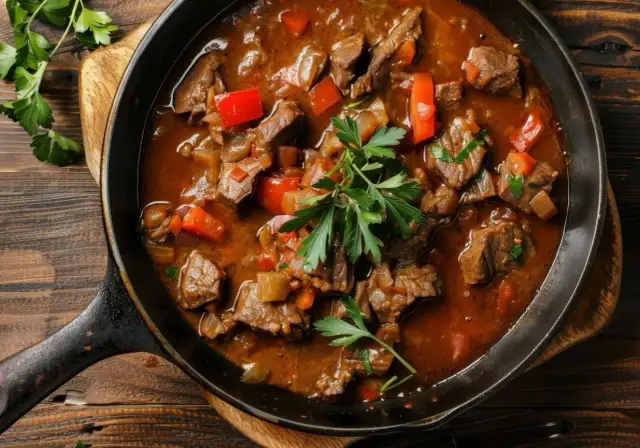 Gulasz strogonow z wieprzowiny: przepis na idealnie kruche mięso