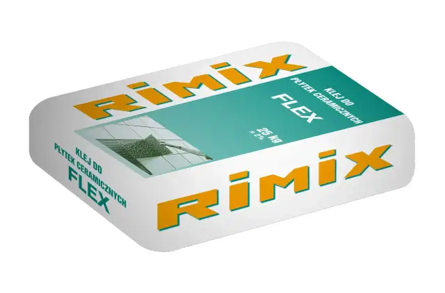 Opakowanie kleju do płytek ceramicznych Rimix Flex 25 kg.