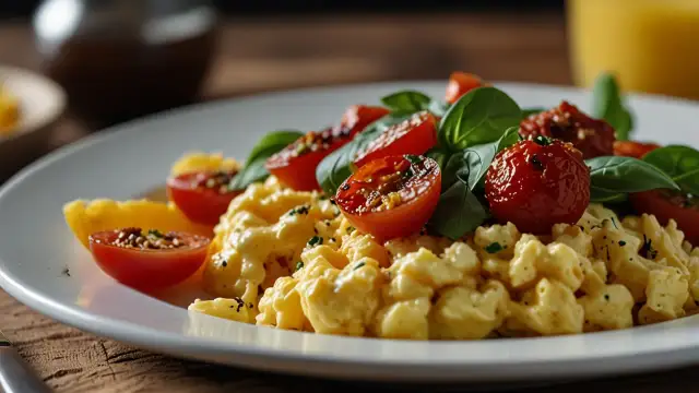 Jajecznica z suszonymi pomidorami - prosty i smaczny przepis na śniadanie