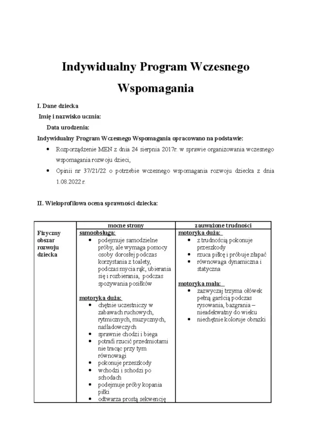 Jak napisać program wczesnego wspomagania rozwoju dziecka skutecznie