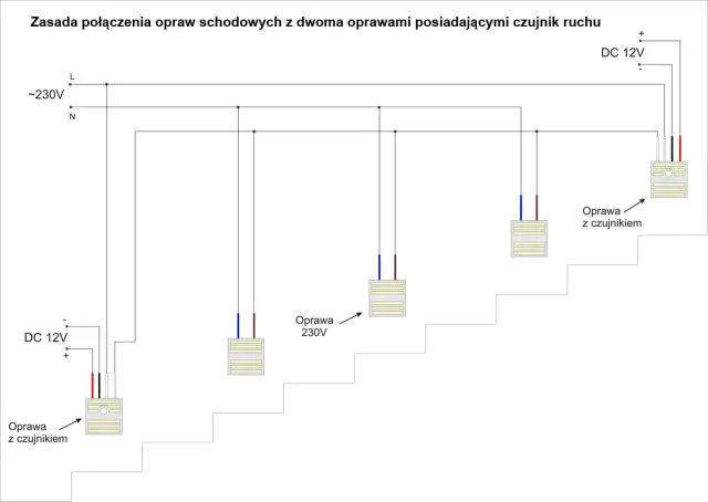Czujnik ruchu schodowy - schemat, podłączenie, problemy LED