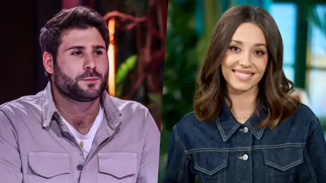 Jan Pirowski z żoną, uśmiechnięta para na dwóch planach.