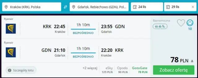 Ile kosztuje lot z Krakowa do Gdańska? Sprawdź najtańsze opcje!