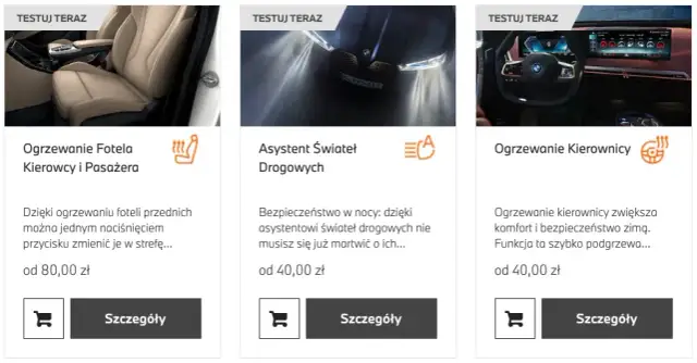 Abonament BMW na podgrzewane fotele - poznaj ceny i szczegóły