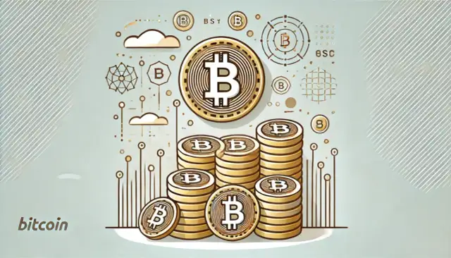 Złote monety z symbolem "B" symbolizują kryptowaluty. Ile na start? Tyle, ile chcesz zainwestować w przyszłość.