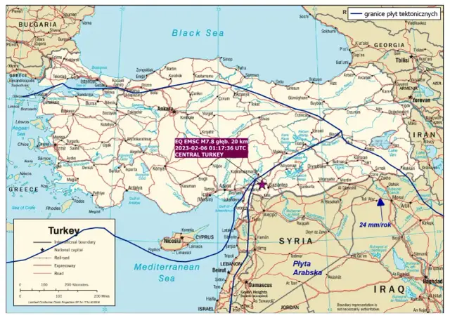 Trzęsienia ziemi w Turcji – Mapa i najnowsze dane sejsmologiczne