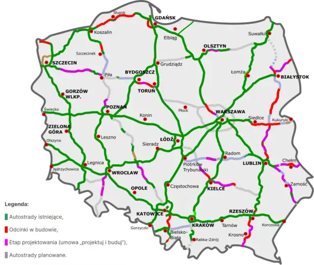 Ile km autostrad ma Polska? Aktualny stan i plany na przyszłość