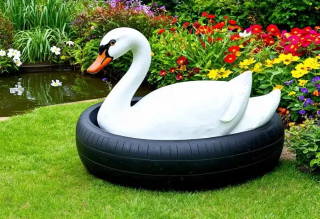 Jak łatwo zrobić łabędzia z opony – krok po kroku do pięknej dekoracji ogrodu