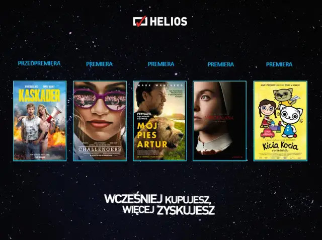 Jakie filmy grają w kinie Helios? Sprawdź najnowsze seanse i atrakcje