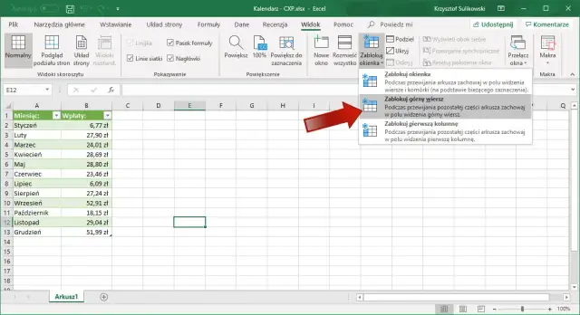 Jak zablokować wiersz w Excelu, aby nie stracić ważnych danych