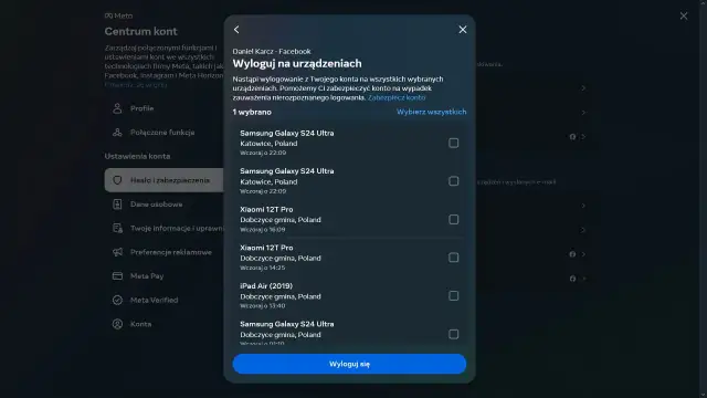 Jak wylogować się z Facebooka z innych urządzeń dla bezpieczeństwa