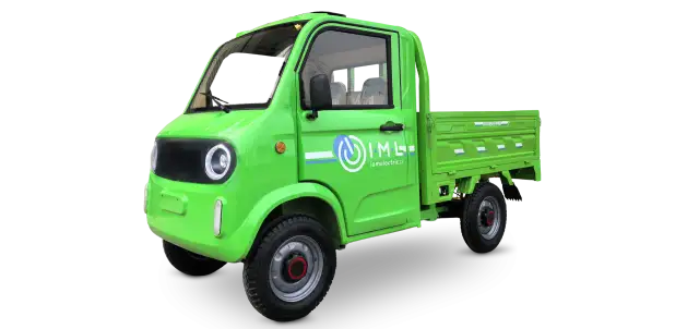 Zielona, elektryczna wywrotka IML. Zastanawiasz się, ile kosztuje wywrotka? Sprawdź cenę tego modelu!