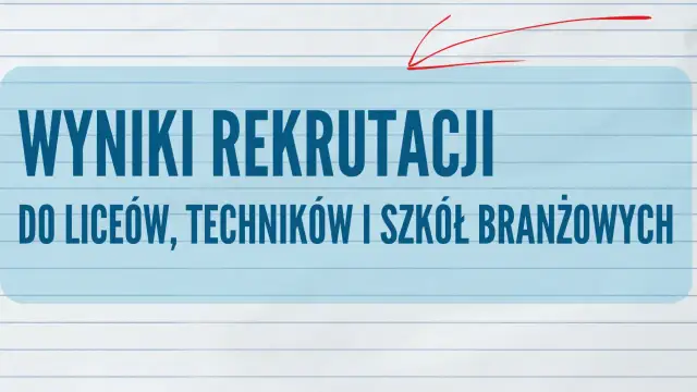 Wyniki rekrutacji do szkół: O której? Gdzie? Co po nich?