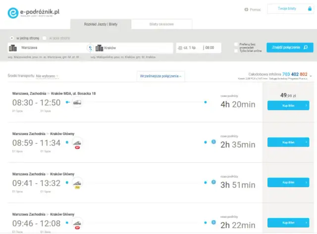E-podróżnik.pl: Rozkład jazdy i bilety online jak planować podróże?