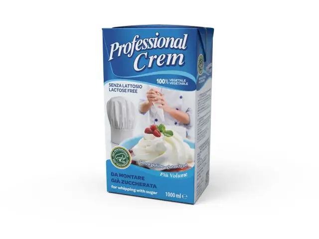 Szukasz śmietany roślinnej gdzie kupić? Ten produkt Professional Crem, bez laktozy i glutenu, idealny do ubijania, znajdziesz w opakowaniu 1000 ml.