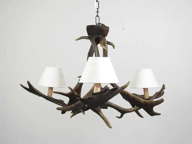 Oryginalny żyrandol z poroża jelenia, który pokazuje, jak zrobić taki unikatowy dodatek do domu.