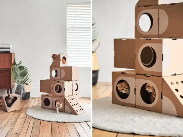 Domek dla kota z kartonu: Prosty przewodnik DIY i inspiracje