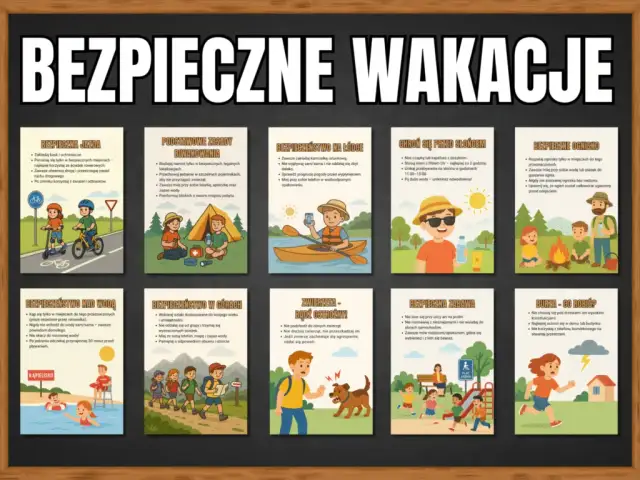 Życzenia wakacyjne dla dzieci i rodziców pełne radości i bezpieczeństwa