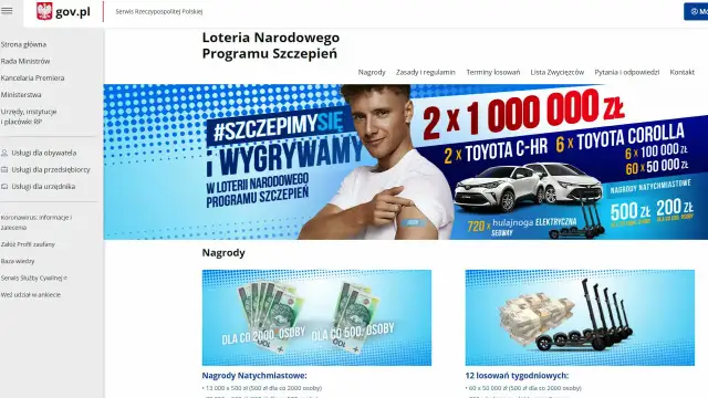 Loteria szczepionkowa: kto wygrał i jakie były nagrody?