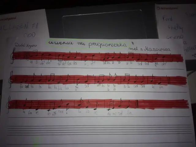 Nuty piosenki "Uciekła mi przepióreczka", melodia z Mazowsza, zapisane ręcznie.