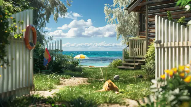 Domek ogrodzony nad morzem: Idealne miejsce na urlop z psem