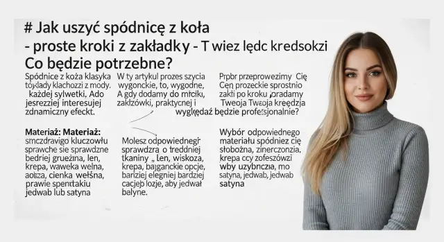 Jak uszyć spódnicę z koła z zakładkami - proste kroki i porady
